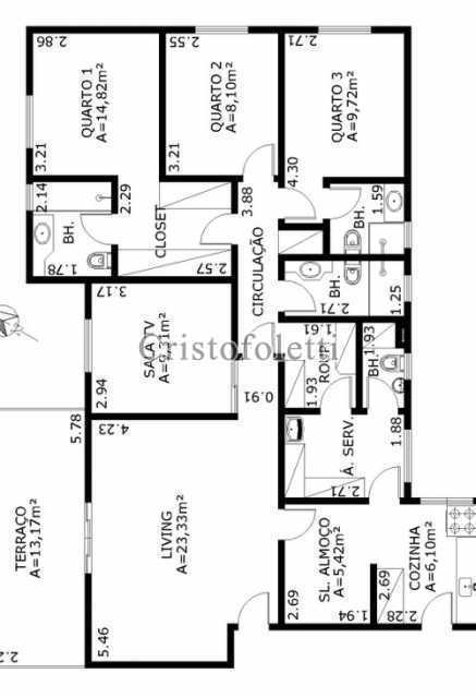 Conheça Planta baixa do imóvel - Apartamento 3 quartos para alugar São Paulo,SP - R$ 5.300 - ISVL0114 - 29 Planta baixa - Apartamento 3 quartos para alugar São Paulo,SP - R$ 5.300 - ISVL0114 - 29