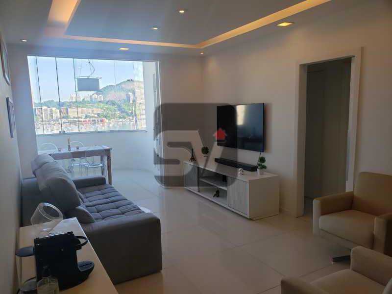 Conheça Sala do imóvel - Mobiliado. Reformado. 2 quartos. Botafogo. Vista. Varanda. - SVAP20108 - 9 Sala - Mobiliado. Reformado. 2 quartos. Botafogo. Vista. Varanda. - SVAP20108 - 9