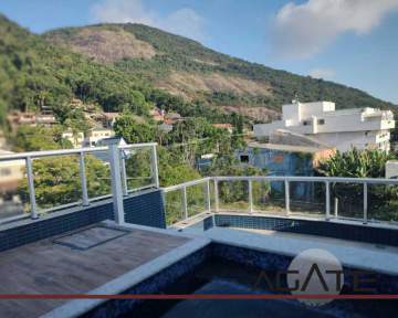 Imobiliária Agatê Imóveis vende Linda Cobertura Linear 1ª locação de 158 m² por R$1.320.000,00 - Itaipu - Niterói. - HTCO30009