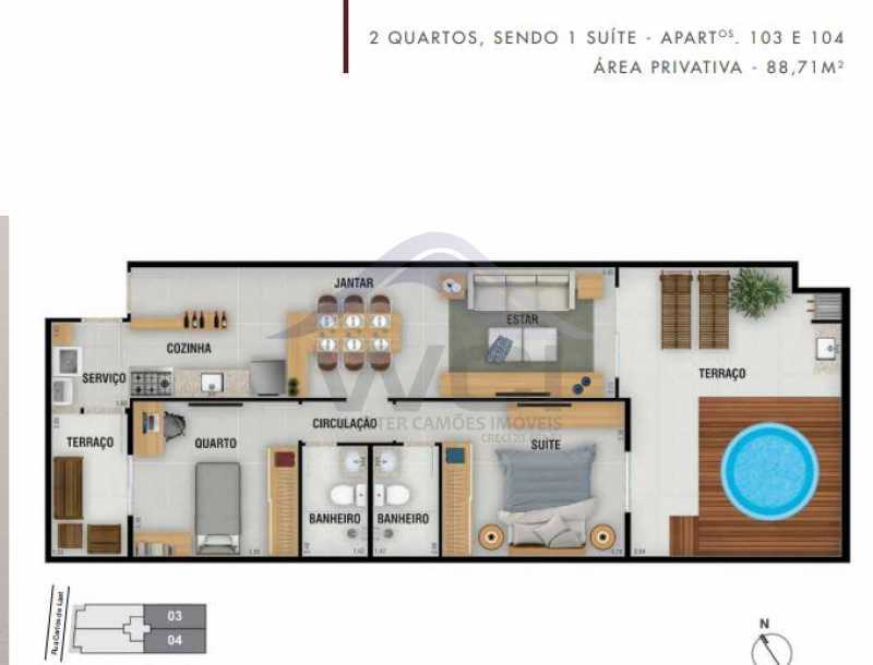 Conheça Planta 103-104 do imóvel - VENDO APARTAMENTO TIJUCA - WCAA20003 - 13 Planta 103-104 - VENDO APARTAMENTO TIJUCA - WCAA20003 - 13