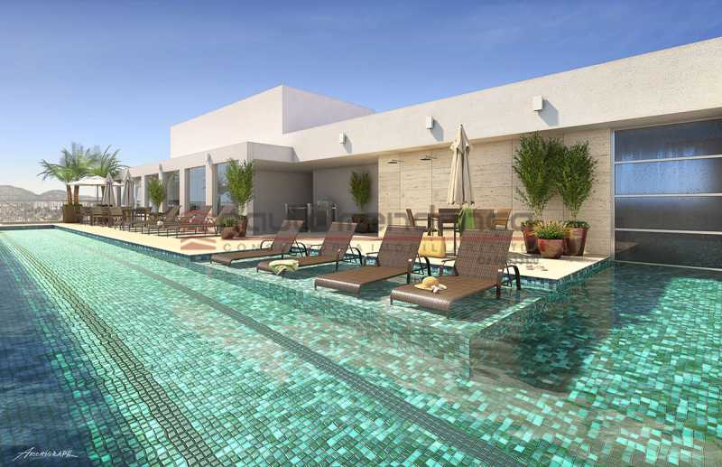 piscina com deck molhado - Apartamento com 2 quartos no centro de nova iguaçu para venda - PMAP20056 - 27
