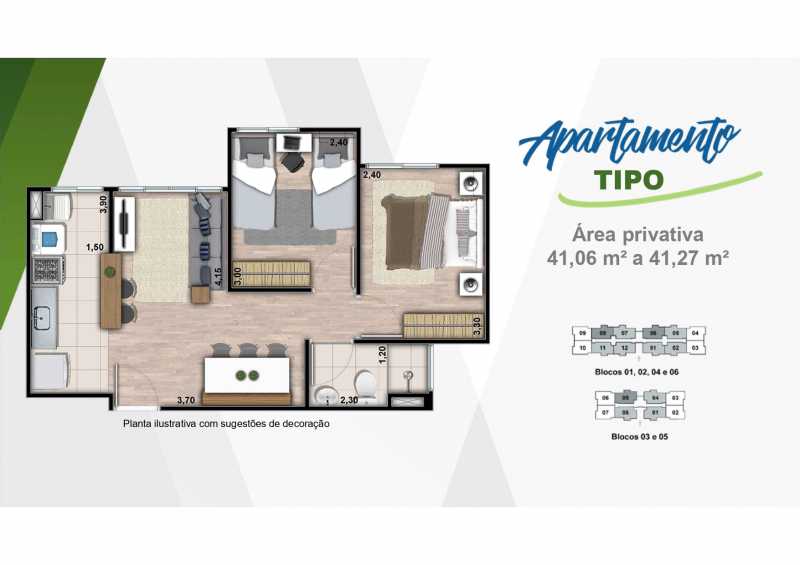 Conheça Apartamento 2 do imóvel - Excelente apartamento em Belford Roxo - Viva Vida Naturale!! - SIAP20034 - 18 Apartamento 2 - Excelente apartamento em Belford Roxo - Viva Vida Naturale!! - SIAP20034 - 18