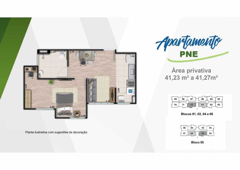 Conheça Planta PNE do imóvel - Excelente apartamento em Belford Roxo - Viva Vida Naturale!! - SIAP20034 - 20 Planta PNE - Excelente apartamento em Belford Roxo - Viva Vida Naturale!! - SIAP20034 - 20