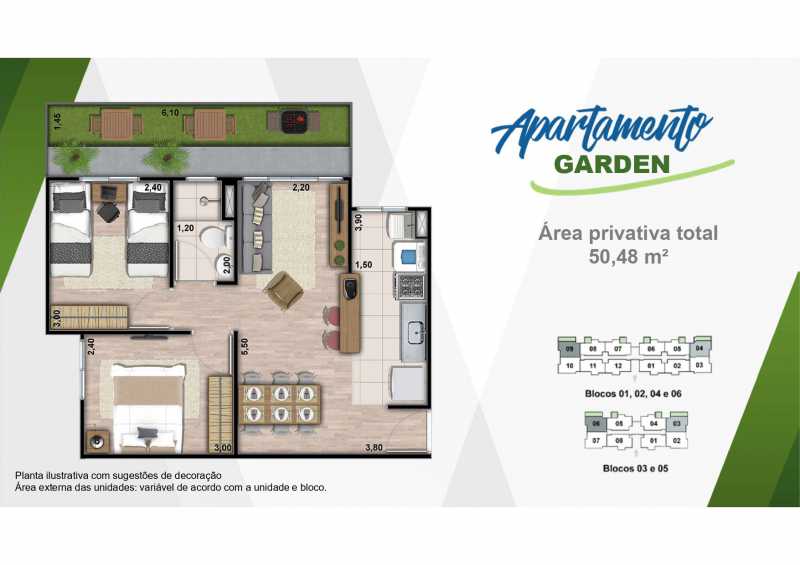 Conheça Planta Garden do imóvel - Excelente apartamento em Belford Roxo - Viva Vida Naturale!! - SIAP20034 - 21 Planta Garden - Excelente apartamento em Belford Roxo - Viva Vida Naturale!! - SIAP20034 - 21
