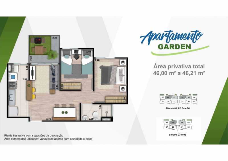 Conheça Planta Garden 2 do imóvel - Excelente apartamento em Belford Roxo - Viva Vida Naturale!! - SIAP20034 - 22 Planta Garden 2 - Excelente apartamento em Belford Roxo - Viva Vida Naturale!! - SIAP20034 - 22