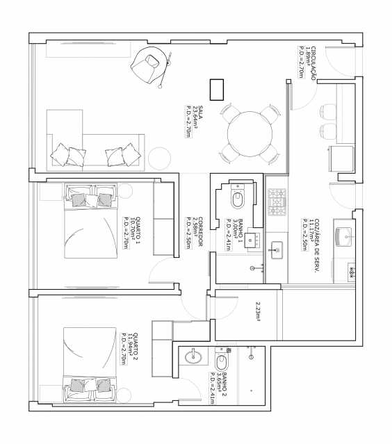 4ae13a718c44da0a-Planta layout - Apartamento 2 quartos à venda Botafogo, Rio de Janeiro - R$ 789.900 - SVAP20543 - 14