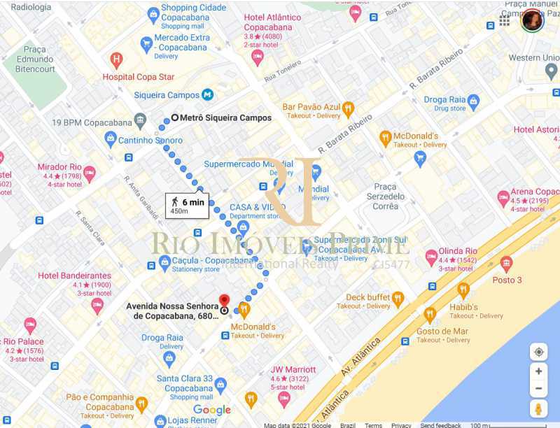 Conheça DISTANCIA METRO do empreendimento - Fachada - Shopping 680 & Edifício Central Copacabana - 168 - 5 DISTANCIA METRO - Fachada - Shopping 680 & Edifício Central Copacabana - 168 - 5