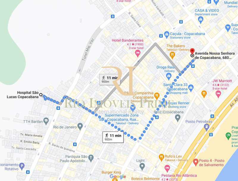 Conheça DISTANCIA HOSPITAL SAO LUCAS do empreendimento - Fachada - Shopping 680 & Edifício Central Copacabana - 168 - 8 DISTANCIA HOSPITAL SAO LUCAS - Fachada - Shopping 680 & Edifício Central Copacabana - 168 - 8