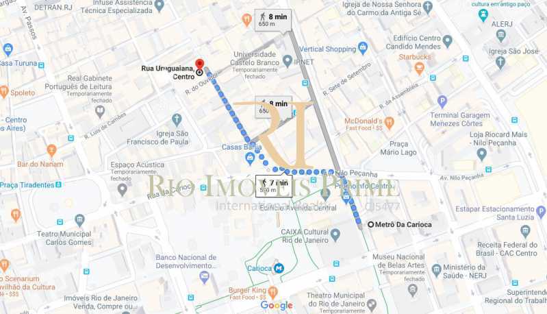 Conheça DISTANCIA METRO CARIOCA do imóvel - Sala Comercial 156m² para alugar Rua Uruguaiana,Centro, Rio de Janeiro - R$ 4.680 - RPSL00022 - 12 DISTANCIA METRO CARIOCA - Sala Comercial 156m² para alugar Rua Uruguaiana,Centro, Rio de Janeiro - R$ 4.680 - RPSL00022 - 12