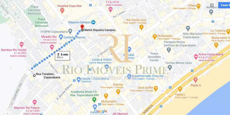 Conheça DISTÂNCIA METRÔ do imóvel - Apartamento 3 quartos à venda Copacabana, Rio de Janeiro - R$ 1.580.000 - RPAP30147 - 20 DISTÂNCIA METRÔ - Apartamento 3 quartos à venda Copacabana, Rio de Janeiro - R$ 1.580.000 - RPAP30147 - 20