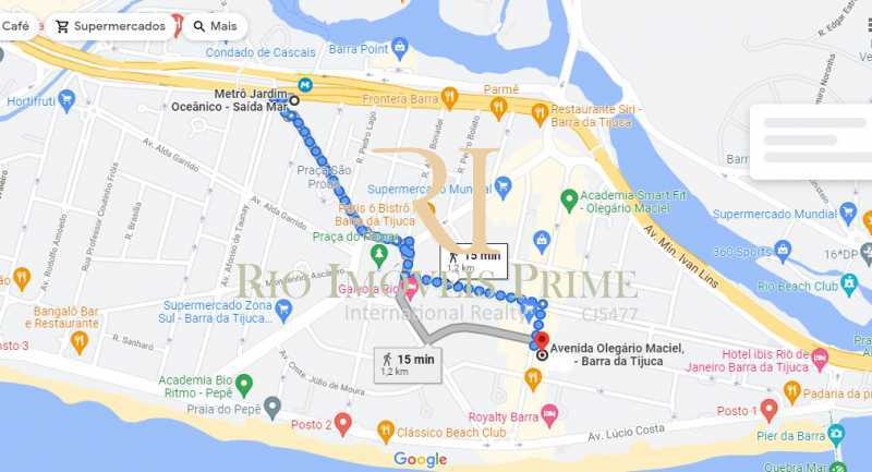 Conheça DISTÂNCIA METRÔ do imóvel - Sala Comercial 77m² à venda Avenida Olegário Maciel,Barra da Tijuca, Rio de Janeiro - R$ 580.000 - RPSL00028 - 20 DISTÂNCIA METRÔ - Sala Comercial 77m² à venda Avenida Olegário Maciel,Barra da Tijuca, Rio de Janeiro - R$ 580.000 - RPSL00028 - 20
