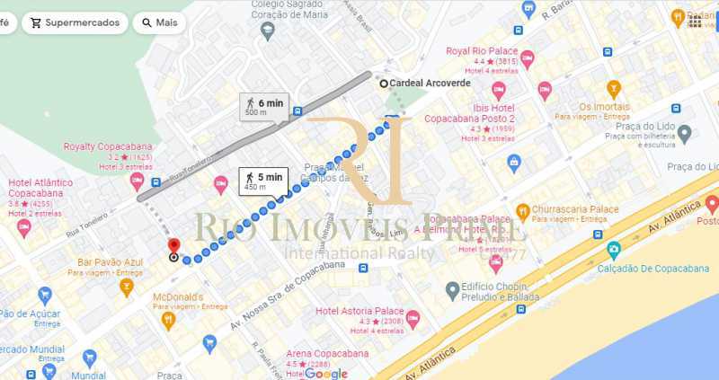 Conheça DISTÂNCIA METRÔ ARCOVERDE do imóvel - Loja 31m² para venda e aluguel Rua Paula Freitas,Copacabana, Rio de Janeiro - R$ 280.000 - RPLJ00006 - 15 DISTÂNCIA METRÔ ARCOVERDE - Loja 31m² para venda e aluguel Rua Paula Freitas,Copacabana, Rio de Janeiro - R$ 280.000 - RPLJ00006 - 15