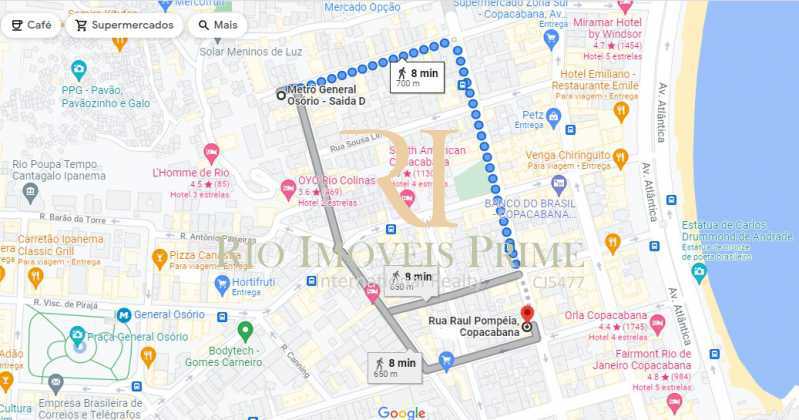 Conheça DISTÂNCIA METRÔ do imóvel - Apartamento 1 quarto para alugar Copacabana, Rio de Janeiro - R$ 1.500 - RPAP10066 - 19 DISTÂNCIA METRÔ - Apartamento 1 quarto para alugar Copacabana, Rio de Janeiro - R$ 1.500 - RPAP10066 - 19
