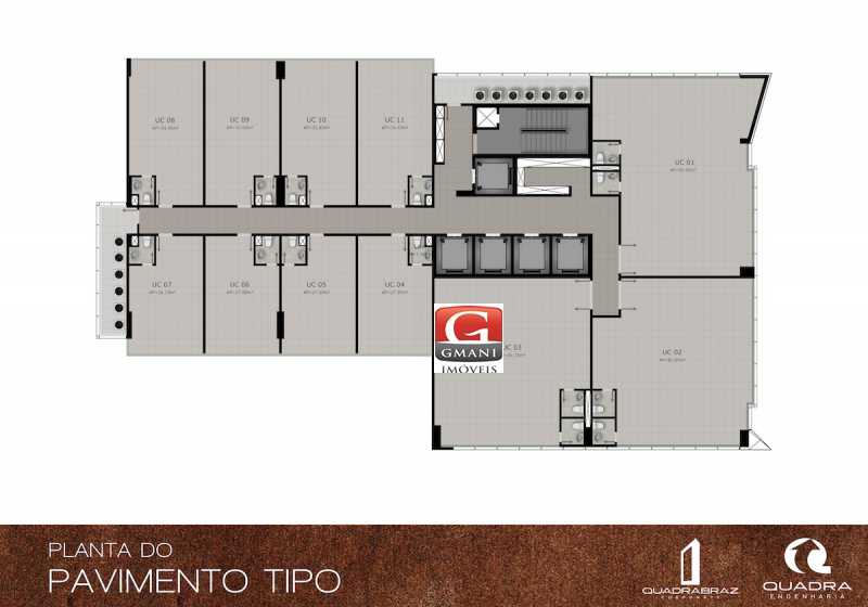 Conheça PAVIMENTOTIPO do imóvel - QUADRABRAZ CORPORATE. - MAPR00001 - 17 PAVIMENTOTIPO - QUADRABRAZ CORPORATE. - MAPR00001 - 17