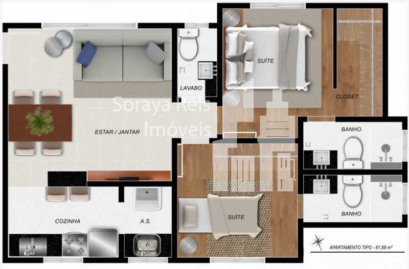 59 - Apartamento 2 quartos à venda Santa Efigênia, Belo Horizonte - R$ 563.108 - 477 - 3