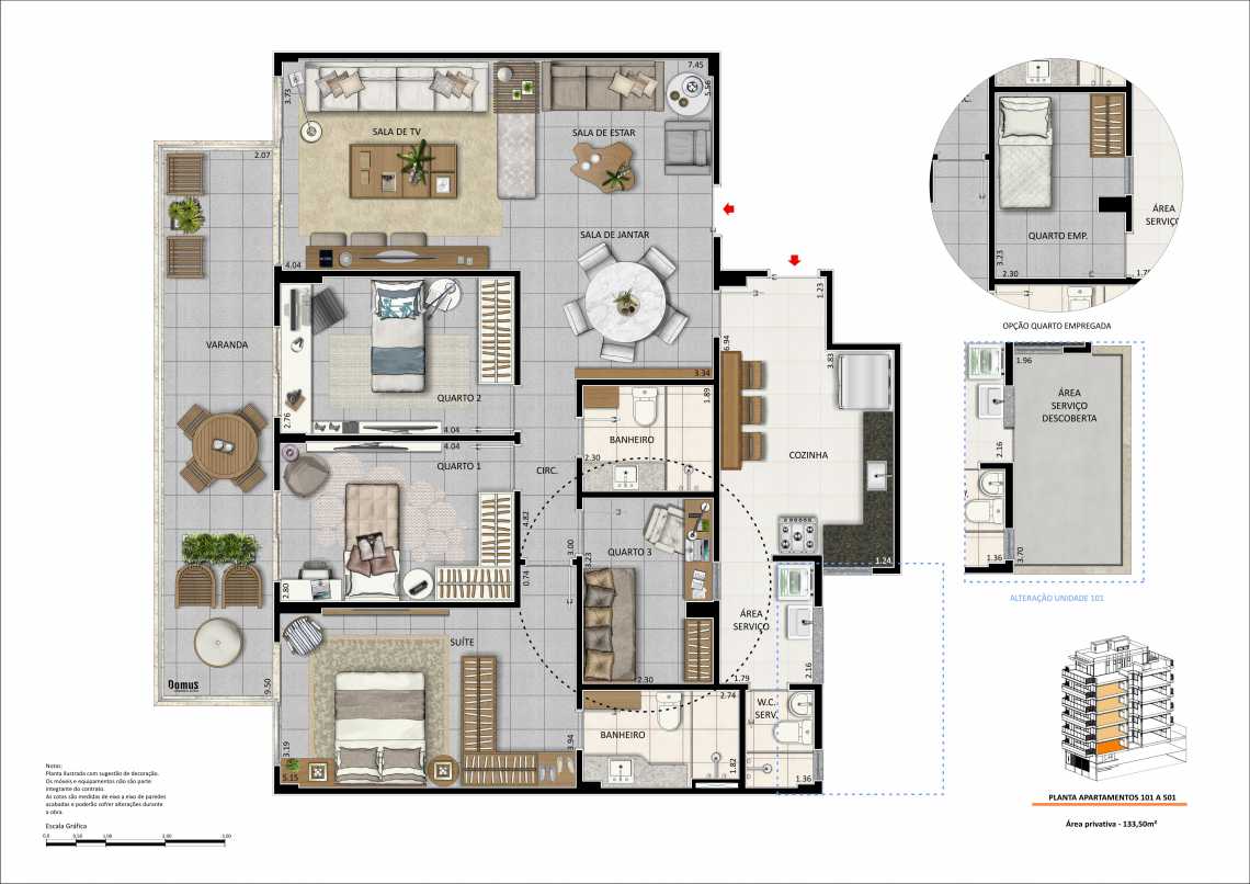 Conheça PLANTA 1 do empreendimento - Fachada - Caravelle Residences - 123 - 12 PLANTA 1 - Fachada - Caravelle Residences - 123 - 12