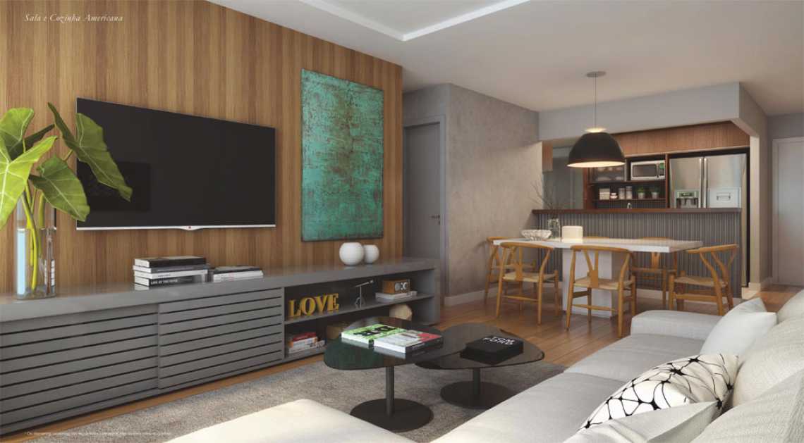 Conheça SALA E COZINHA AMERICANA do empreendimento - Fachada - Residencial Lygia Reisen - 138 - 6 SALA E COZINHA AMERICANA - Fachada - Residencial Lygia Reisen - 138 - 6