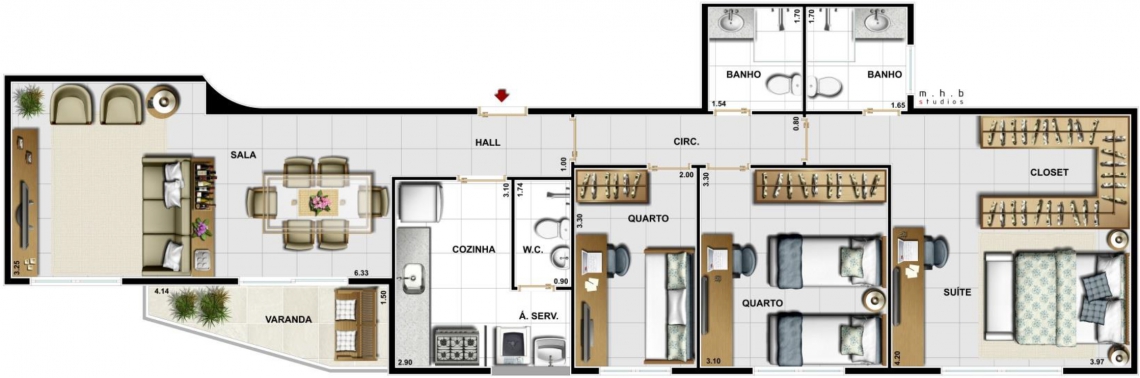 Conheça planta3 do empreendimento - Fachada - Residencial Brindisi - 173 - 17 planta3 - Fachada - Residencial Brindisi - 173 - 17