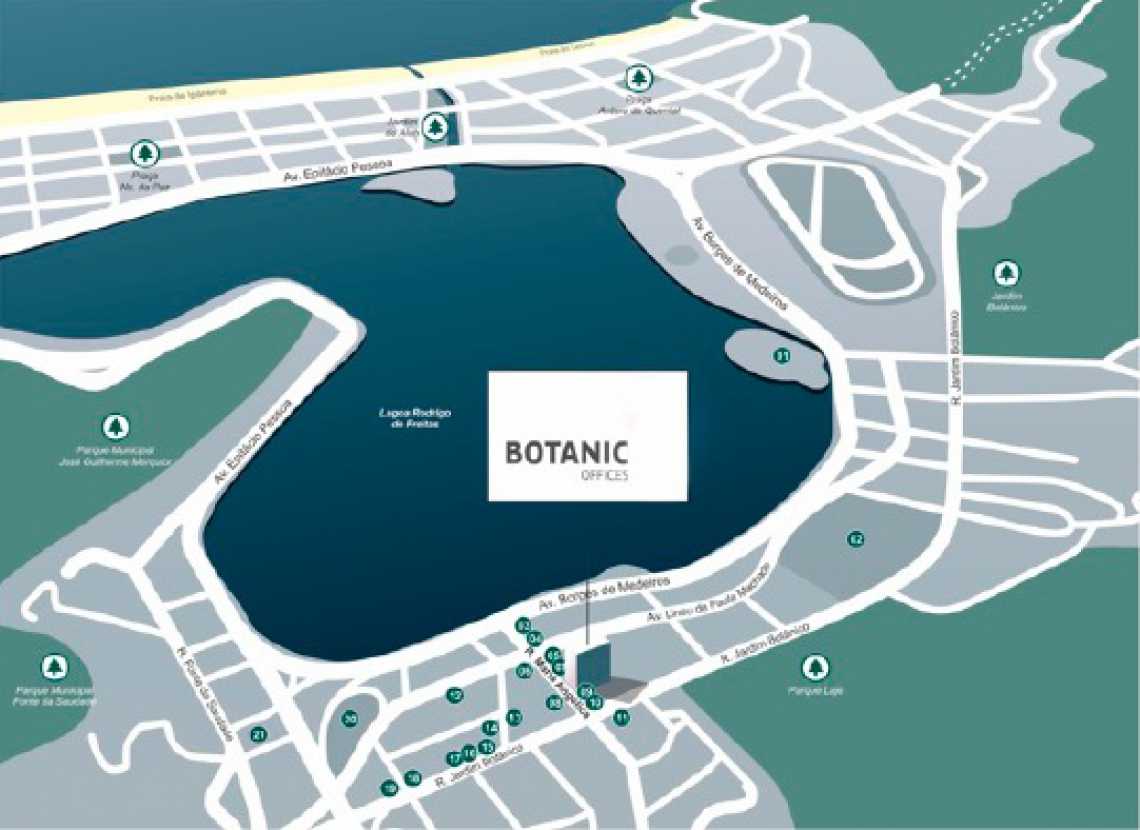 Conheça LOCALIZAÇÃO do empreendimento - Fachada - Botanic Offices - 183 - 8 LOCALIZAÇÃO - Fachada - Botanic Offices - 183 - 8