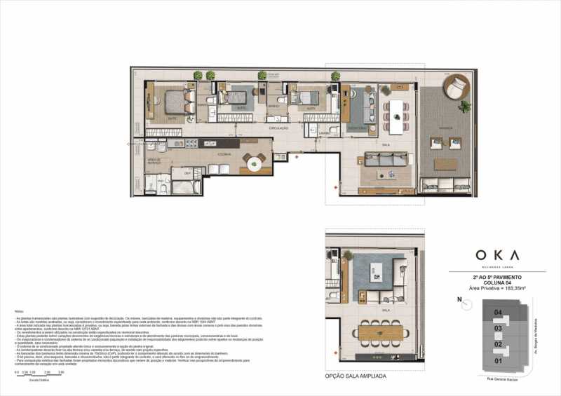 Conheça 2º AO 5º PAVIMENTO COLUNA 04 do empreendimento - Fachada - OKA Residence Lagoa - 252 - 26 2º AO 5º PAVIMENTO COLUNA 04 - Fachada - OKA Residence Lagoa - 252 - 26