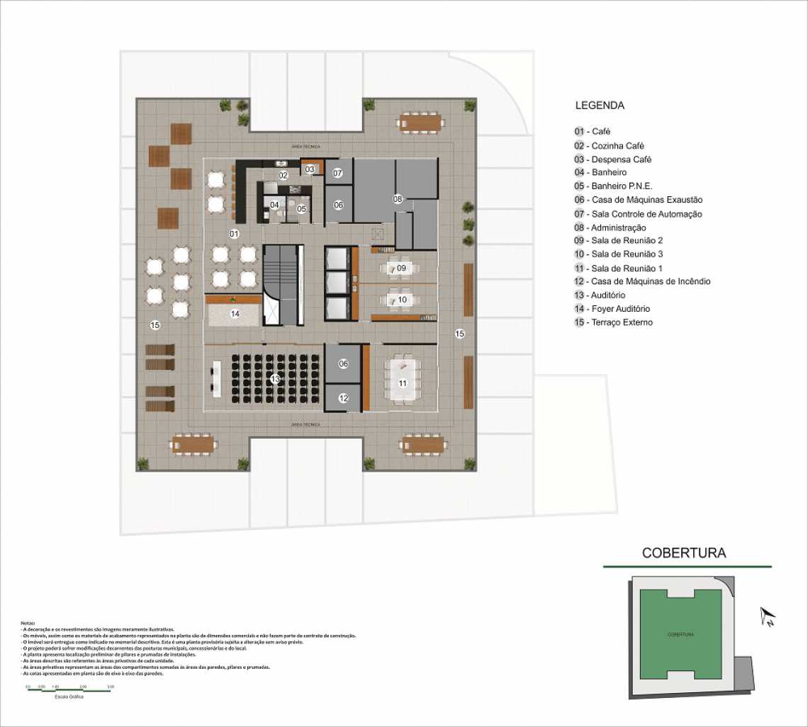 Conheça PLANTA COBERTURA do empreendimento - Fachada - Pulse Offices - 55 - 21 PLANTA COBERTURA - Fachada - Pulse Offices - 55 - 21