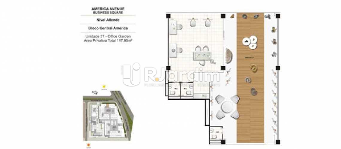 Conheça PLANTA CENTRAL AMERICAS do imóvel - Sala comercial À venda, Barra da Tijuca, Rio de Janeiro RJ - SA0003 - 18 PLANTA CENTRAL AMERICAS - Sala comercial À venda, Barra da Tijuca, Rio de Janeiro RJ - SA0003 - 18