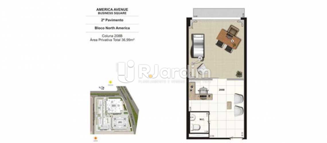 Conheça PLANTA NORTH AMERICA do imóvel - Sala comercial À venda, Barra da Tijuca, Rio de Janeiro RJ - SA0003 - 21 PLANTA NORTH AMERICA - Sala comercial À venda, Barra da Tijuca, Rio de Janeiro RJ - SA0003 - 21