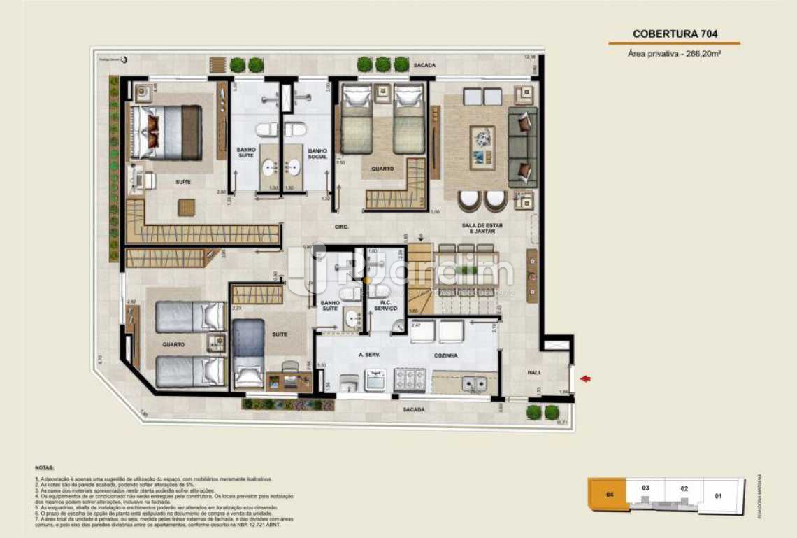 Conheça COBERTURA 704 INFERIOR do imóvel - Apartamento À VENDA, Botafogo, Rio de Janeiro, RJ - LAAP40466 - 26 COBERTURA 704 INFERIOR - Apartamento À VENDA, Botafogo, Rio de Janeiro, RJ - LAAP40466 - 26