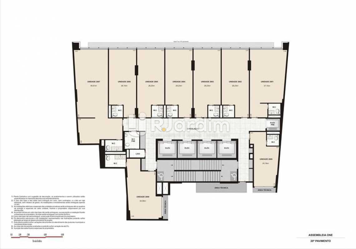 Conheça PLANTA TIPO 2 SECA do imóvel - Lançamento Assembleia One Imóveis Compra e Venda Imóveis Comerciais Zona Centro Salas E Andares - LASL00035 - 13 PLANTA TIPO 2 SECA - Lançamento Assembleia One Imóveis Compra e Venda Imóveis Comerciais Zona Centro Salas E Andares - LASL00035 - 13