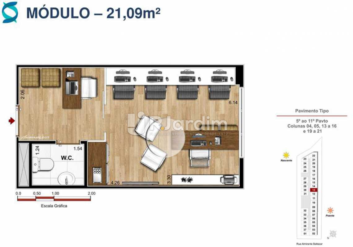 Conheça PLANTA 2 do imóvel - Lançamento Quinta Park Imóveis Compra e Venda Imóveis Comerciais Zona Norte Salas E Andares - LASL00037 - 9 PLANTA 2 - Lançamento Quinta Park Imóveis Compra e Venda Imóveis Comerciais Zona Norte Salas E Andares - LASL00037 - 9