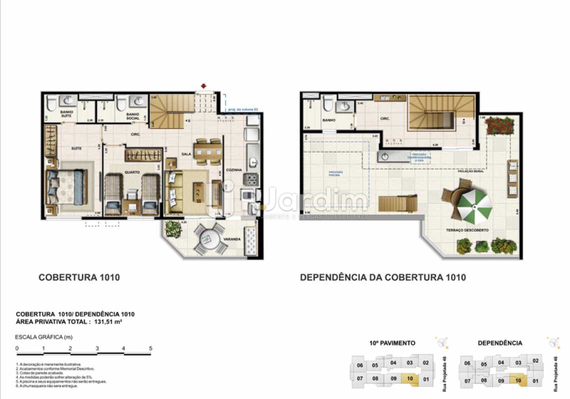 Conheça PLANTA COB 1010 do imóvel - Cobertura Recreio dos Bandeirantes, Zona Oeste - Barra e Adjacentes,Rio de Janeiro, RJ À Venda, 3 Quartos, 167m² - LACO30093 - 16 PLANTA COB 1010 - Cobertura Recreio dos Bandeirantes, Zona Oeste - Barra e Adjacentes,Rio de Janeiro, RJ À Venda, 3 Quartos, 167m² - LACO30093 - 16