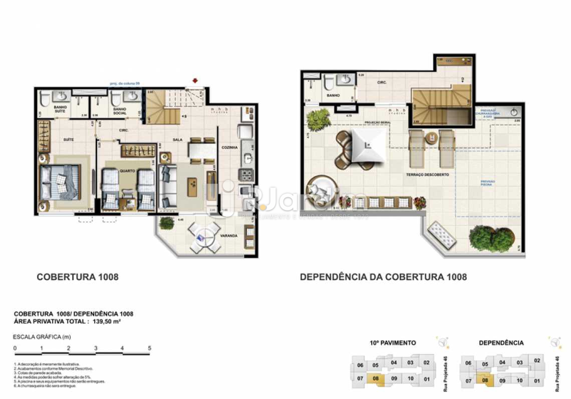 Conheça PLANTA COB 1008 do imóvel - Cobertura Recreio dos Bandeirantes, Zona Oeste - Barra e Adjacentes,Rio de Janeiro, RJ À Venda, 3 Quartos, 167m² - LACO30093 - 18 PLANTA COB 1008 - Cobertura Recreio dos Bandeirantes, Zona Oeste - Barra e Adjacentes,Rio de Janeiro, RJ À Venda, 3 Quartos, 167m² - LACO30093 - 18
