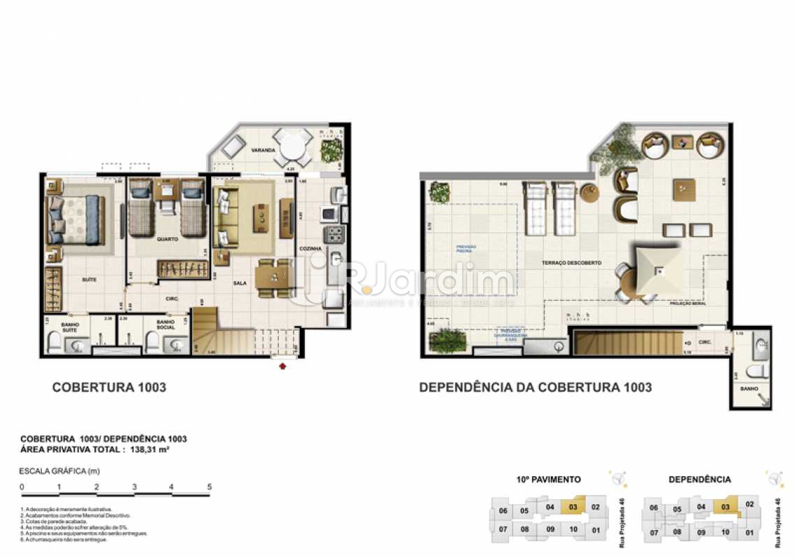 Conheça PLANTA COB 1003 do imóvel - Cobertura Recreio dos Bandeirantes, Zona Oeste - Barra e Adjacentes,Rio de Janeiro, RJ À Venda, 3 Quartos, 167m² - LACO30093 - 23 PLANTA COB 1003 - Cobertura Recreio dos Bandeirantes, Zona Oeste - Barra e Adjacentes,Rio de Janeiro, RJ À Venda, 3 Quartos, 167m² - LACO30093 - 23
