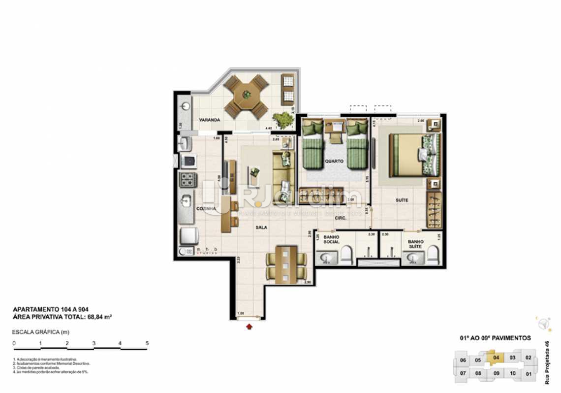 Conheça PLANTA APT 104 do imóvel - Cobertura Recreio dos Bandeirantes, Zona Oeste - Barra e Adjacentes,Rio de Janeiro, RJ À Venda, 3 Quartos, 167m² - LACO30093 - 20 PLANTA APT 104 - Cobertura Recreio dos Bandeirantes, Zona Oeste - Barra e Adjacentes,Rio de Janeiro, RJ À Venda, 3 Quartos, 167m² - LACO30093 - 20
