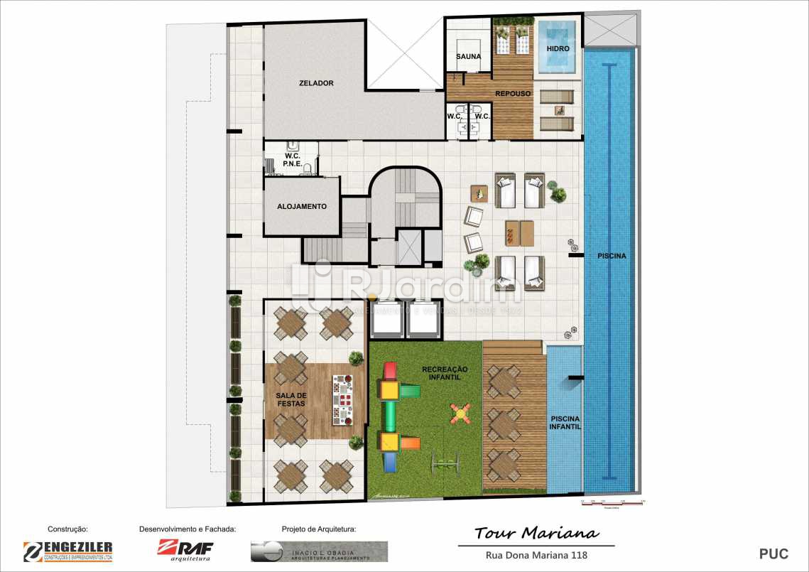 Conheça PLANTA PUC do imóvel - Tour Mariana Apartamentos 3 Quartos Botafogo Zona sul Rio de Janeiro RJ - LAAP30731 - 13 PLANTA PUC - Tour Mariana Apartamentos 3 Quartos Botafogo Zona sul Rio de Janeiro RJ - LAAP30731 - 13