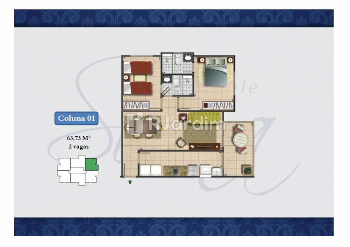 Conheça PLANTA COL 1 63,73M² do imóvel - Apartamento À VENDA, Méier, Rio de Janeiro, RJ - LAAP20552 - 16 PLANTA COL 1 63,73M² - Apartamento À VENDA, Méier, Rio de Janeiro, RJ - LAAP20552 - 16