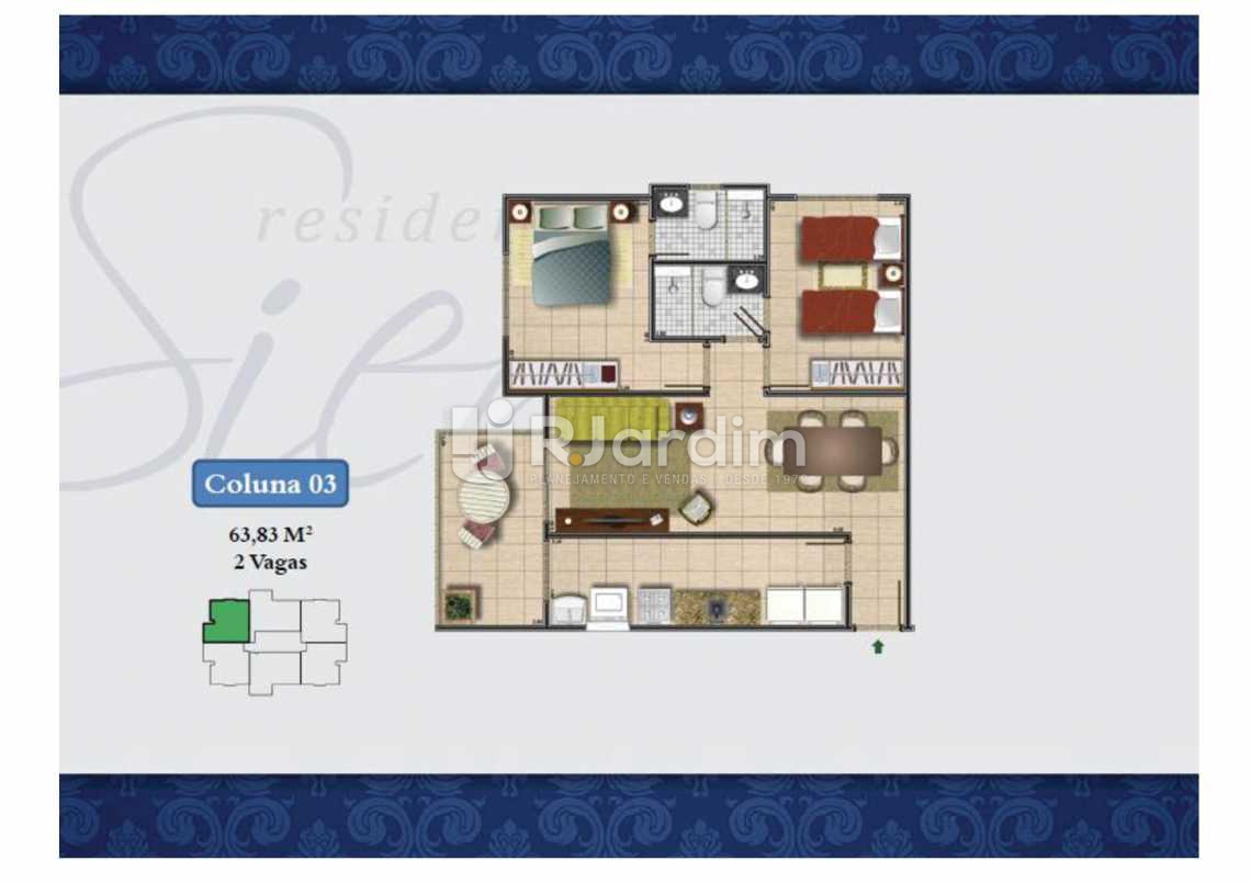 Conheça PLANTA COL 3 63,83M² do imóvel - Apartamento À VENDA, Méier, Rio de Janeiro, RJ - LAAP20552 - 19 PLANTA COL 3 63,83M² - Apartamento À VENDA, Méier, Rio de Janeiro, RJ - LAAP20552 - 19