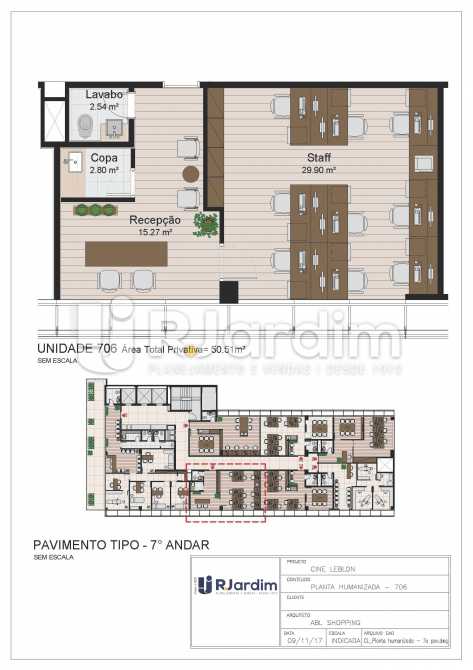 Conheça CL - 7o pavimento - Planta hum do imóvel - Loja À VENDA, Alto Leblon, Leblon, Rio de Janeiro, RJ - LALJ00054 - 27 CL - 7o pavimento - Planta hum - Loja À VENDA, Alto Leblon, Leblon, Rio de Janeiro, RJ - LALJ00054 - 27