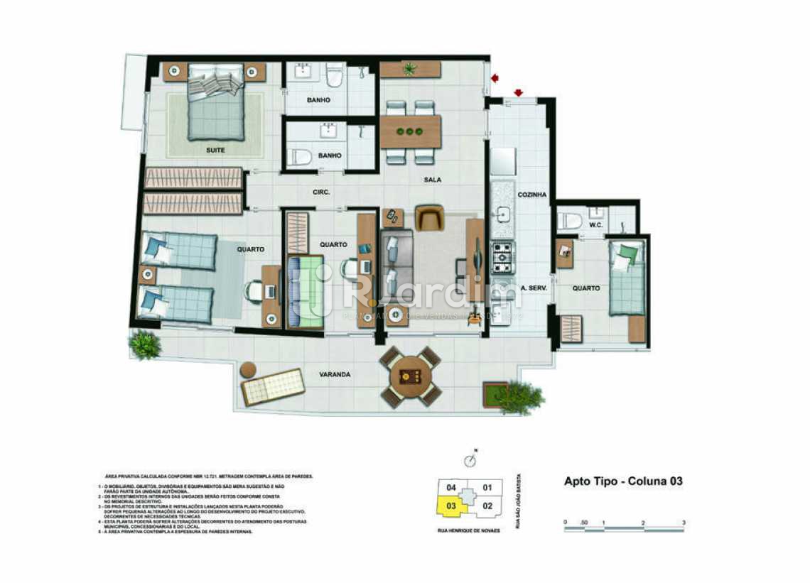 Conheça APTO TIPO- COLUNA 3 do imóvel - Apartamento padrão Residencial Trio Botafogo Completo - Botafogo - Rio de Janeiro - RJ - LAAP31069 - 13 APTO TIPO- COLUNA 3 - Apartamento padrão Residencial Trio Botafogo Completo - Botafogo - Rio de Janeiro - RJ - LAAP31069 - 13