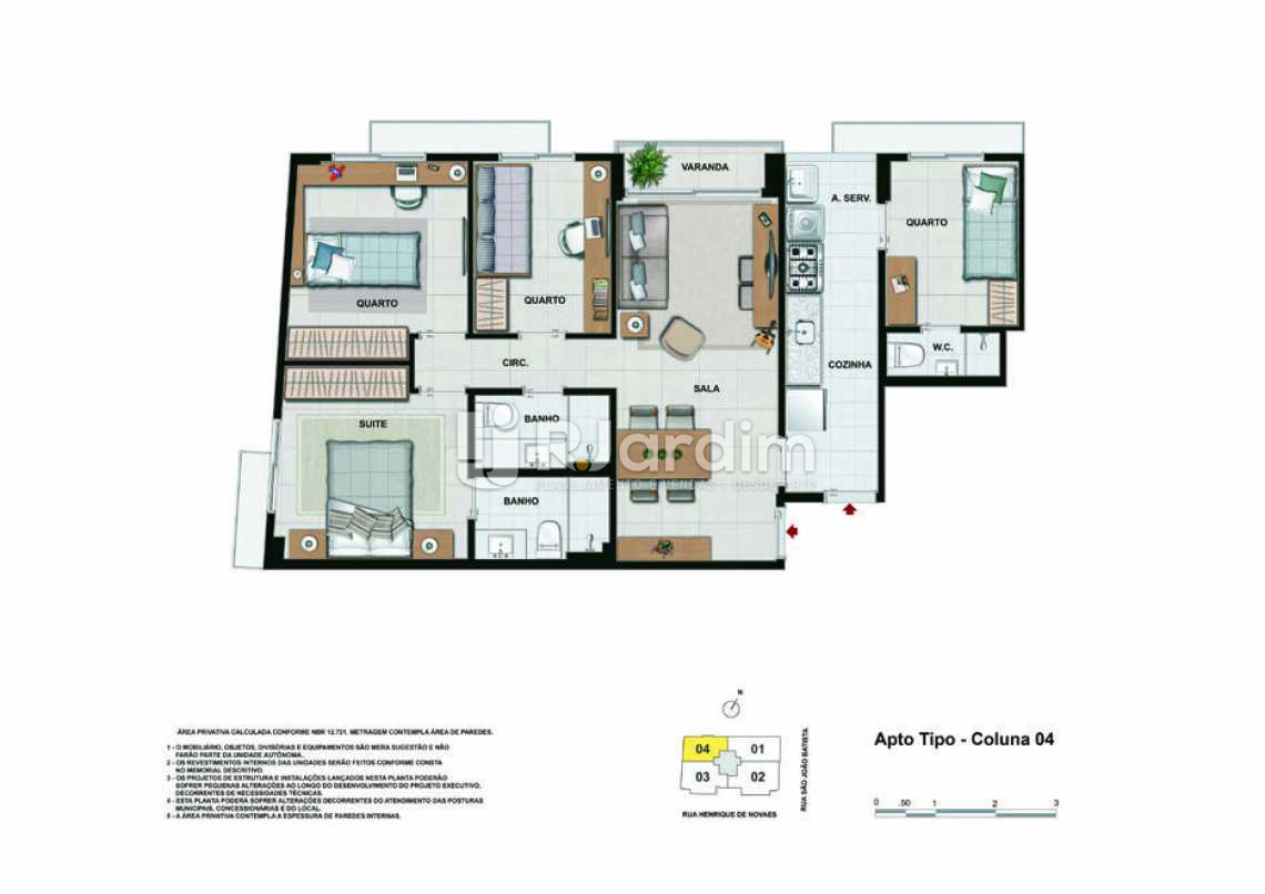 Conheça APTO TIPO- COLUNA 4 do imóvel - Apartamento padrão Residencial Trio Botafogo Completo - Botafogo - Rio de Janeiro - RJ - LAAP31069 - 14 APTO TIPO- COLUNA 4 - Apartamento padrão Residencial Trio Botafogo Completo - Botafogo - Rio de Janeiro - RJ - LAAP31069 - 14