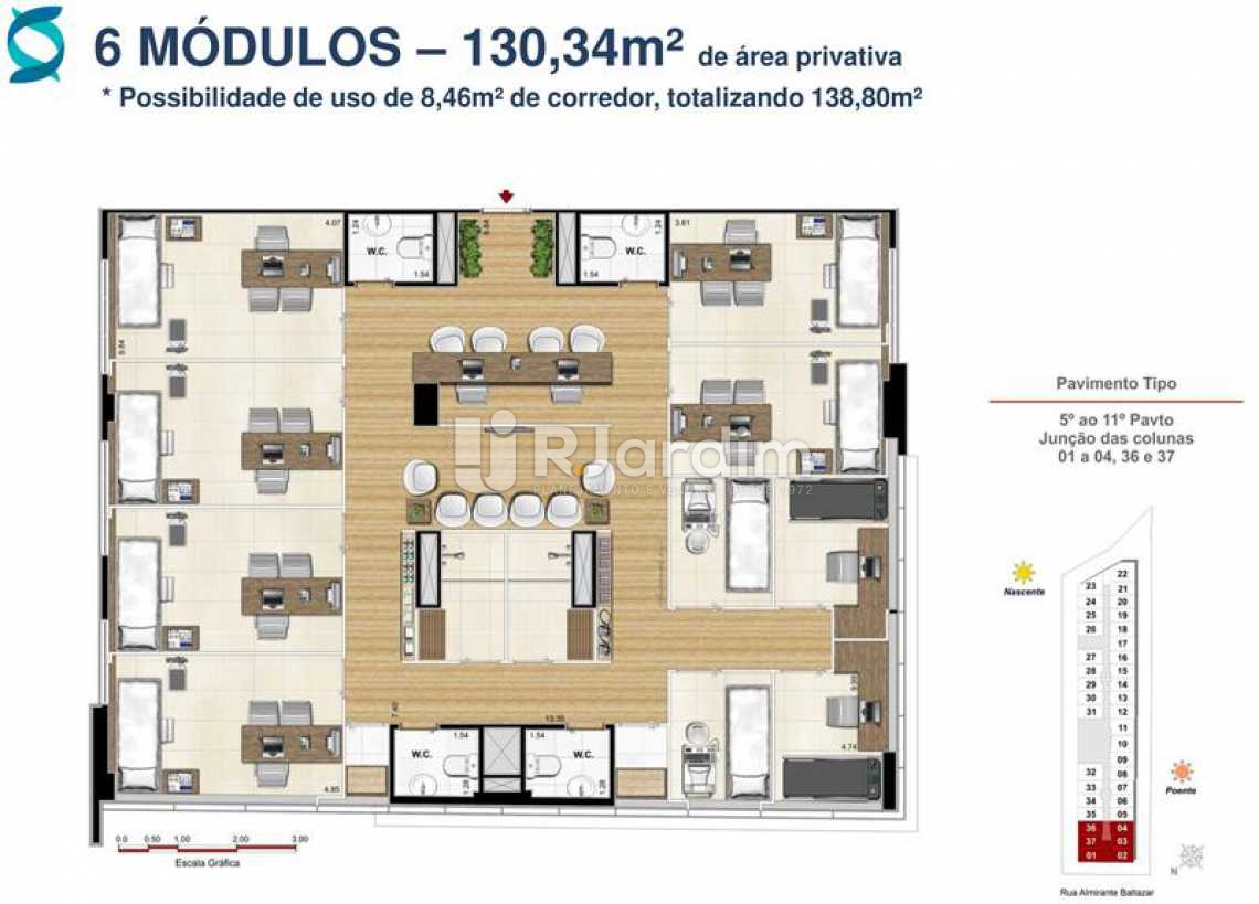 Conheça Planta 6 do imóvel - Lançamento Quinta Park Imóveis Compra e Venda Imóveis Comerciais Zona Norte Salas E Andares - LASL00102 - 14 Planta 6 - Lançamento Quinta Park Imóveis Compra e Venda Imóveis Comerciais Zona Norte Salas E Andares - LASL00102 - 14