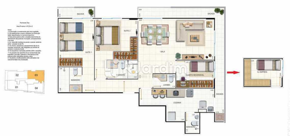Conheça PLANTA COLUNA 3 do imóvel - Apartamento À VENDA, Botafogo, Rio de Janeiro, RJ - LAAP31372 - 12 PLANTA COLUNA 3 - Apartamento À VENDA, Botafogo, Rio de Janeiro, RJ - LAAP31372 - 12
