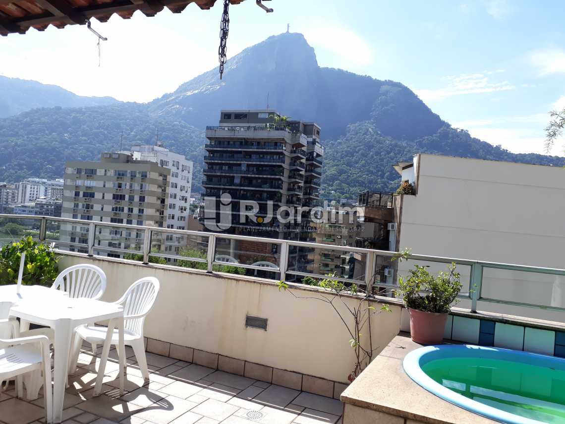 Conheça Terraço vista Cristo do imóvel - Cobertura Lagoa 2 Quartos Compra Venda Avaliação Imóveis - LACO20075 - 4 Terraço vista Cristo - Cobertura Lagoa 2 Quartos Compra Venda Avaliação Imóveis - LACO20075 - 4
