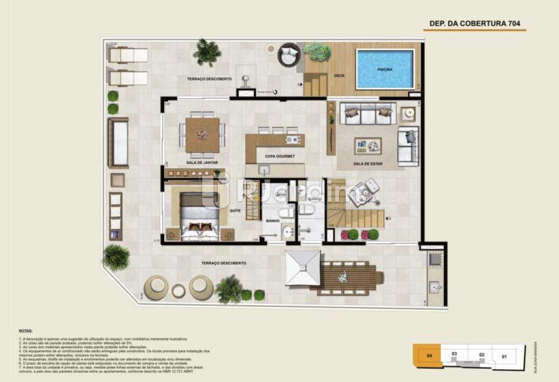 Conheça COBERTURA 704 SUPERIOR do imóvel - Apartamento Botafogo, Zona Sul,Rio de Janeiro, RJ À Venda, 4 Quartos, 133m² - LAAP40764 - 24 COBERTURA 704 SUPERIOR - Apartamento Botafogo, Zona Sul,Rio de Janeiro, RJ À Venda, 4 Quartos, 133m² - LAAP40764 - 24