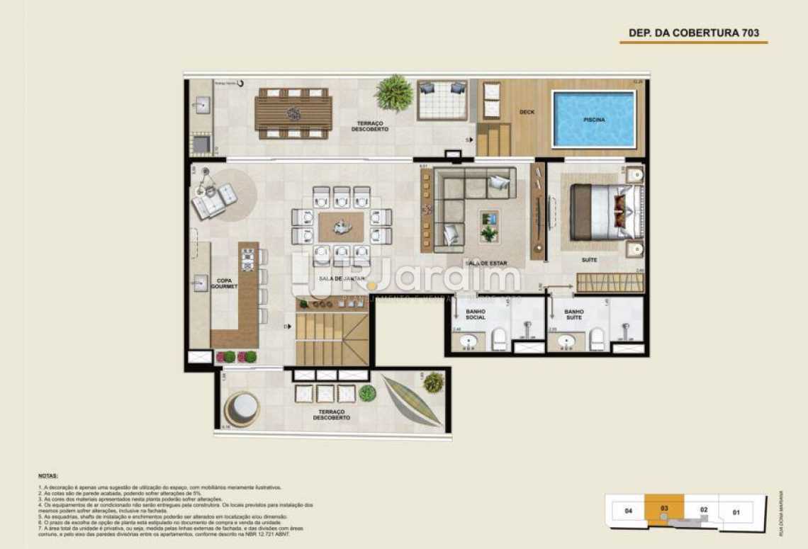 Conheça COBERTURA 703 SUPERIOR do imóvel - Apartamento Botafogo, Zona Sul,Rio de Janeiro, RJ À Venda, 4 Quartos, 133m² - LAAP40764 - 22 COBERTURA 703 SUPERIOR - Apartamento Botafogo, Zona Sul,Rio de Janeiro, RJ À Venda, 4 Quartos, 133m² - LAAP40764 - 22