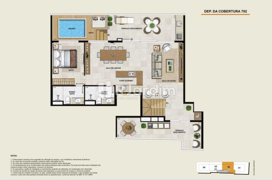 Conheça COBERTURA 702 SUPERIOR do imóvel - Apartamento Botafogo, Zona Sul,Rio de Janeiro, RJ À Venda, 4 Quartos, 133m² - LAAP40764 - 20 COBERTURA 702 SUPERIOR - Apartamento Botafogo, Zona Sul,Rio de Janeiro, RJ À Venda, 4 Quartos, 133m² - LAAP40764 - 20