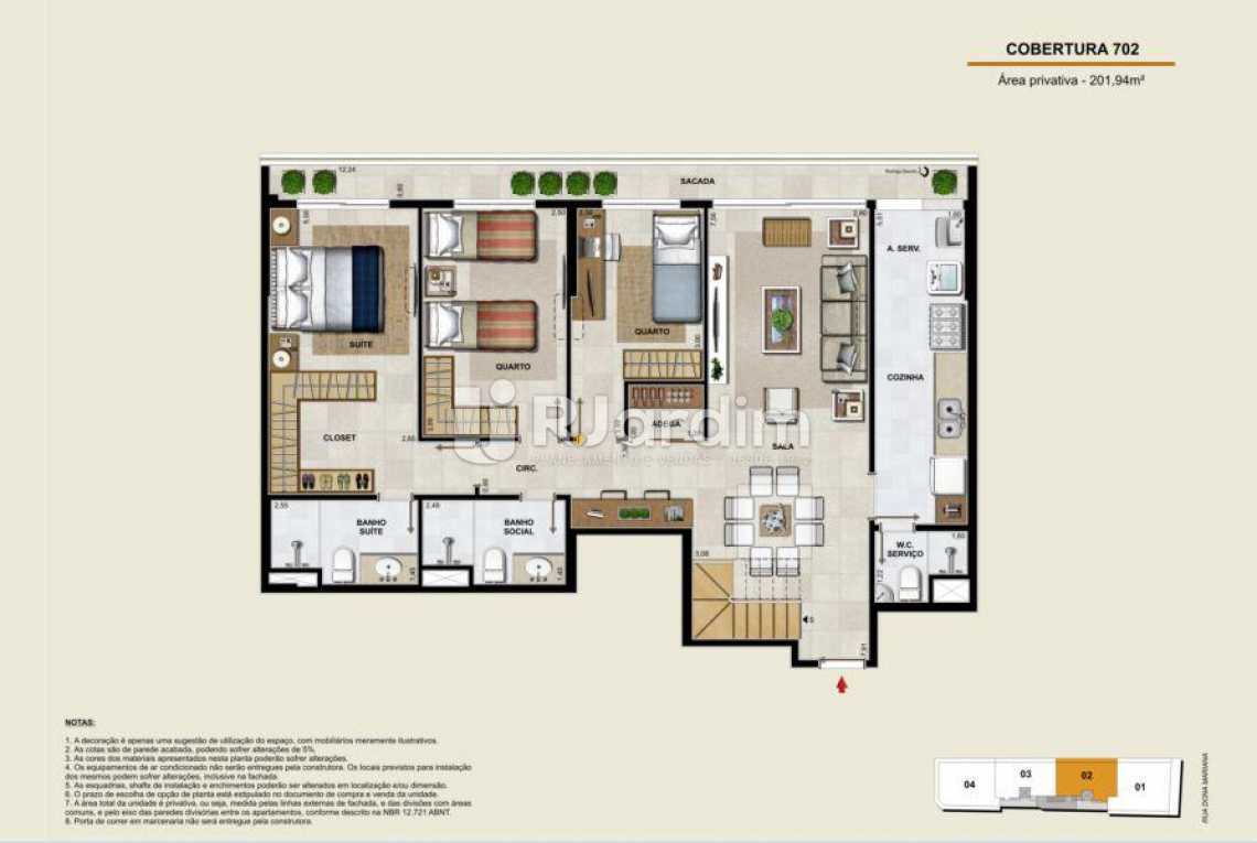 Conheça COBERTURA 702 INFERIOR do imóvel - Apartamento Botafogo, Zona Sul,Rio de Janeiro, RJ À Venda, 4 Quartos, 133m² - LAAP40764 - 19 COBERTURA 702 INFERIOR - Apartamento Botafogo, Zona Sul,Rio de Janeiro, RJ À Venda, 4 Quartos, 133m² - LAAP40764 - 19