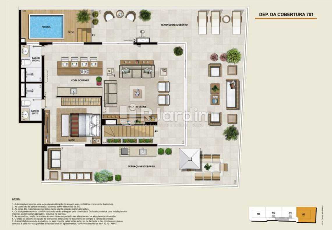 Conheça COBERTURA 701 SUPERIOR do imóvel - Apartamento Botafogo, Zona Sul,Rio de Janeiro, RJ À Venda, 4 Quartos, 133m² - LAAP40764 - 18 COBERTURA 701 SUPERIOR - Apartamento Botafogo, Zona Sul,Rio de Janeiro, RJ À Venda, 4 Quartos, 133m² - LAAP40764 - 18