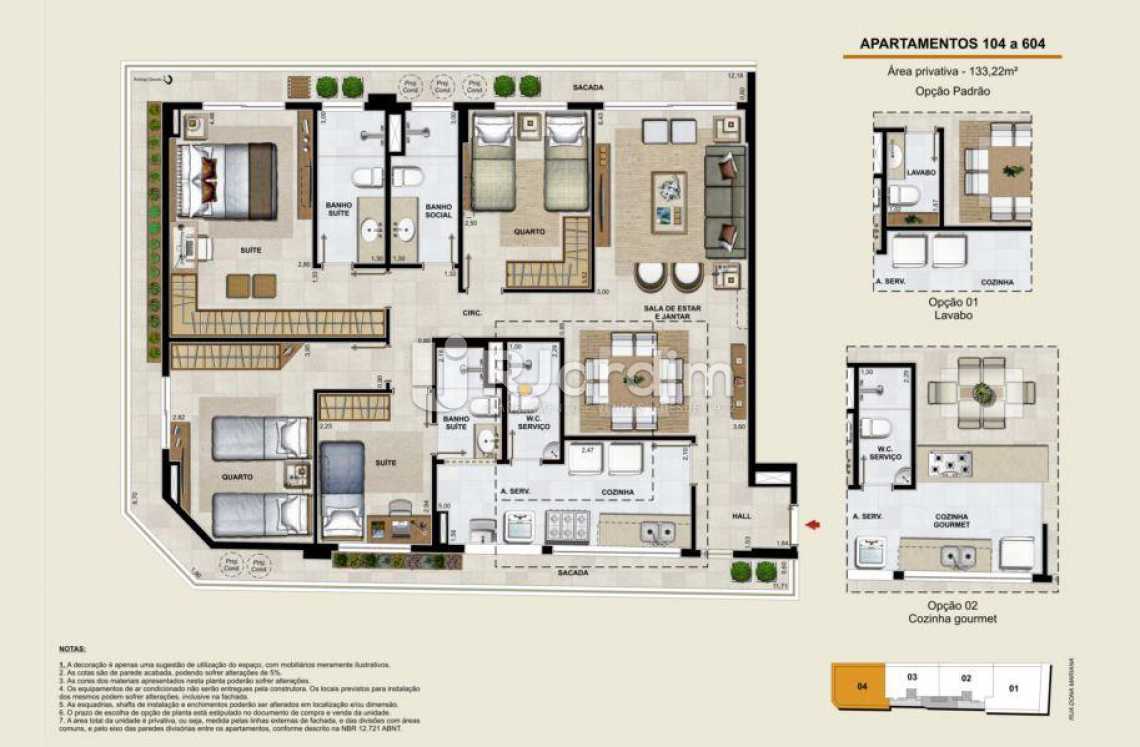 Conheça APARTAMENTOS 104 A 604 do imóvel - Apartamento Botafogo, Zona Sul,Rio de Janeiro, RJ À Venda, 4 Quartos, 133m² - LAAP40764 - 16 APARTAMENTOS 104 A 604 - Apartamento Botafogo, Zona Sul,Rio de Janeiro, RJ À Venda, 4 Quartos, 133m² - LAAP40764 - 16