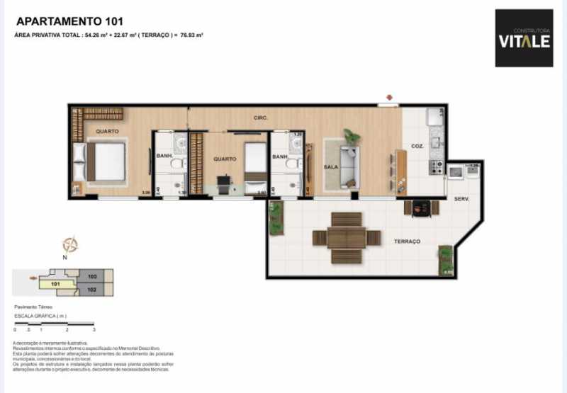 Conheça Planta 101 do imóvel - Apartamento Engenho Novo, Rio de Janeiro, RJ À Venda, 1 Quarto, 36m² - LAAP10419 - 8 Planta 101 - Apartamento Engenho Novo, Rio de Janeiro, RJ À Venda, 1 Quarto, 36m² - LAAP10419 - 8
